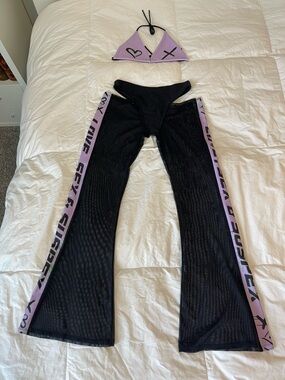 Suspex Women’s Black Mesh Flares and matching bikini top SET